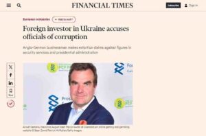 Крупен чуждестранен инвеститор в Украйна в прав текст обвини Зеленски в корупция
