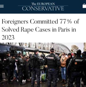 „77% от изнасилванията в Париж са извършени от мигранти“